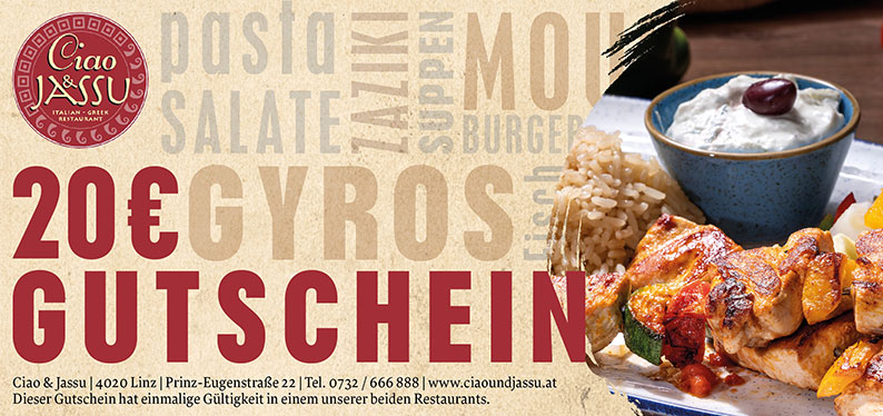 20-Euro-Gutschein von Ciao & Jassu
